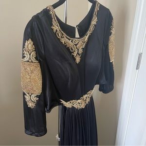 Beautiful black and gold Indian gown only worn once.